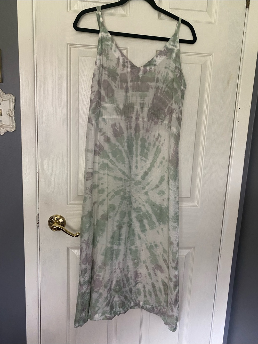 Lacausa Alma Slip Dress Size S Mint Green, White, Lavender